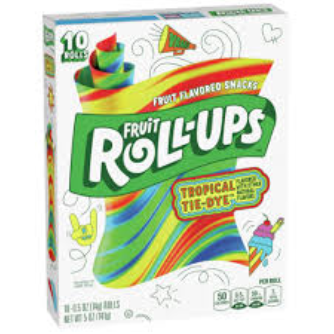 FRUIT ROLL UPS TROPICAL TIE DYE 141G